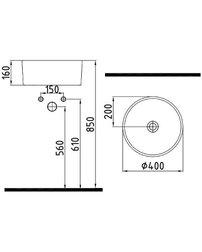 Раковина-чаша Bien Harmony 40 HRLG04001FD0W3000 Белая