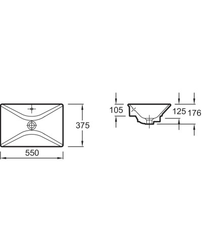 Раковина-чаша 55 см Jacob Delafon Reve E4819-00