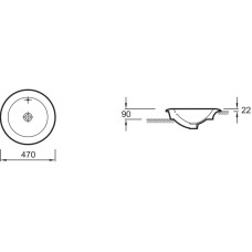 Раковина 47 см Jacob Delafon Ronde E1184-00