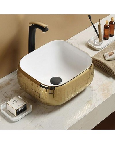 Раковина CeramaLux 45 C1068 Золотая