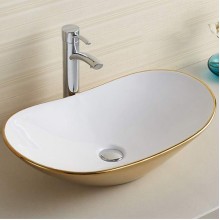 Раковина CeramaLux 61 7811AJW Золотая