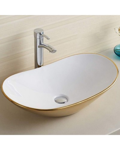 Раковина CeramaLux 61 7811AJW Золотая