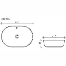 Раковина Ceramica Nova Modo 61 CN2004 Белая