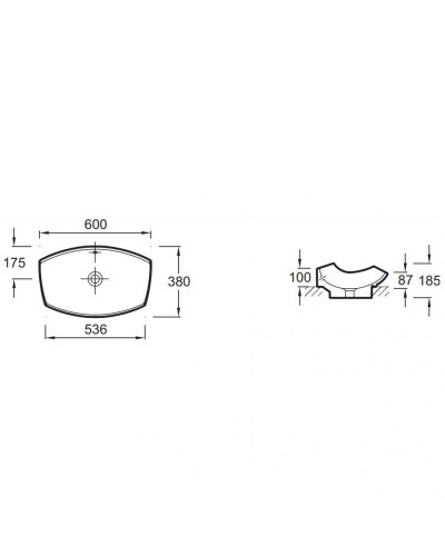 Раковина-чаша Jacob Delafon Leaf 60 E1186-00 Белая