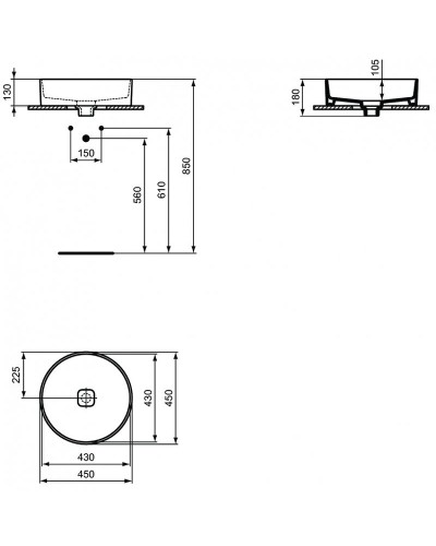 Раковина-чаша Ideal Standard Strada II Round Vessel 45 T295901 Euro White
