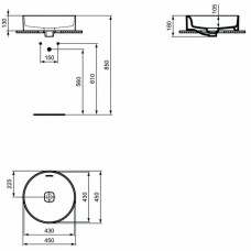 Раковина-чаша Ideal Standard Strada II Round Vessel 45 T296101 Euro White