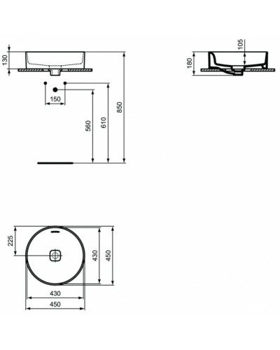 Раковина-чаша Ideal Standard Strada II Round Vessel 45 T296101 Euro White