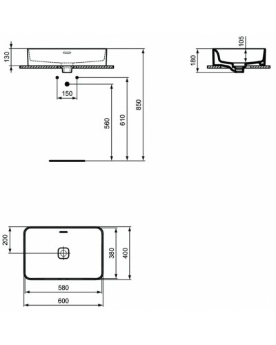 Раковина-чаша Ideal Standard Strada II Vessel 60 T299901 Euro White