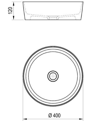Раковина-чаша Ravak Uni Slim 40 XJX01140002 Белая