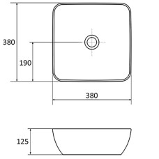 Раковина-чаша Ravak Uni Slim 38 XJX01138001 Белая