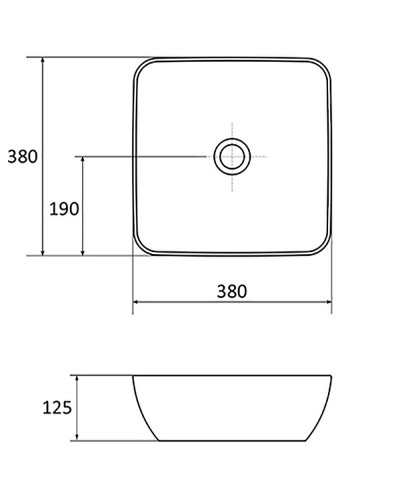 Раковина-чаша Ravak Uni Slim 38 XJX01138001 Белая