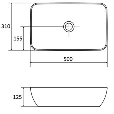 Раковина-чаша Ravak Uni Slim 50 XJX01150001 Белая
