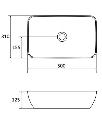 Раковина-чаша Ravak Uni Slim 50 XJX01150001 Белая