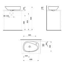 Раковина-чаша 60 см Laufen Palomba 8.1680.3.000.104.1