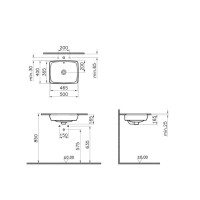 Раковина-чаша 50 см белый Vitra Metropole 5667B003-0012