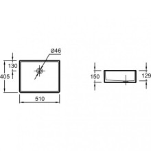 Раковина-чаша Jacob Delafon Delta 51 EVH001-00 Белая