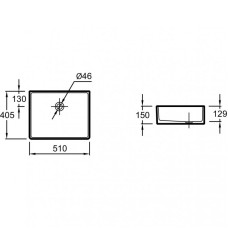 Раковина-чаша Jacob Delafon Delta 51 EVH001-00 Белая