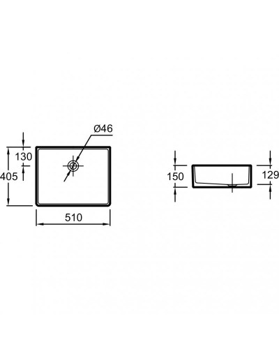 Раковина-чаша Jacob Delafon Delta 51 EVH001-00 Белая