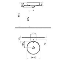 Раковина-чаша Vitra Metropole 45 5940B003-0012 Белая