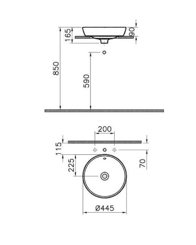 Раковина-чаша Vitra Metropole 45 5940B003-0012 Белая
