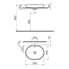 Раковина-чаша Vitra Metropole 60 5942B003-0012 Белая