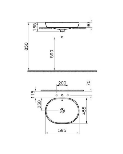 Раковина-чаша Vitra Metropole 60 5942B003-0012 Белая