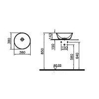Раковина-чаша Vitra Geo 38 7421B003-0016 Белая