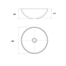 Раковина-чаша Bronze de Luxe Salamander 39 2000 Сине-коричневый глянец