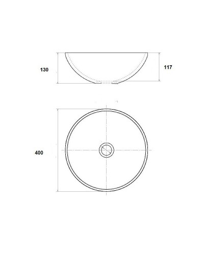 Раковина-чаша Bronze de Luxe Salamander 39 2000 Сине-коричневый глянец