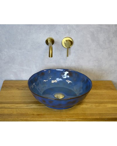 Раковина-чаша Bronze de Luxe Salamander 39 2000 Сине-коричневый глянец