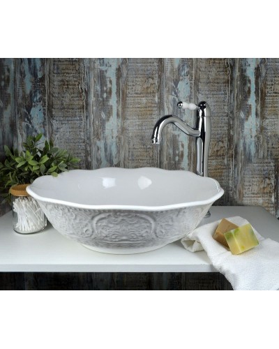 Раковина-чаша Bronze de Luxe 44 2421 Белый глянец