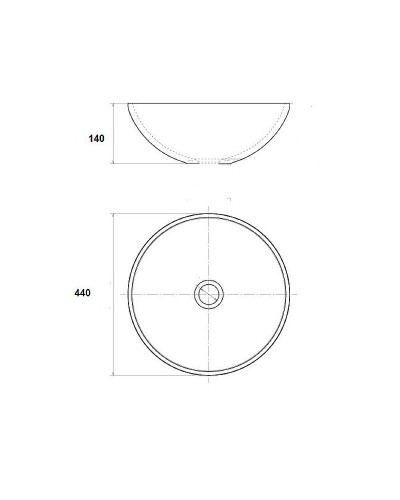 Раковина-чаша Bronze de Luxe 44 2421 Белый глянец
