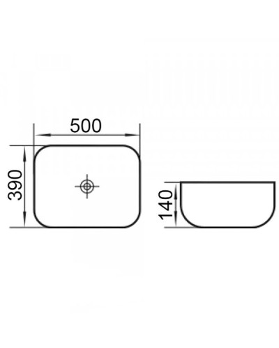 Раковина-чаша CeramaLux 50 2105 Черная матовая