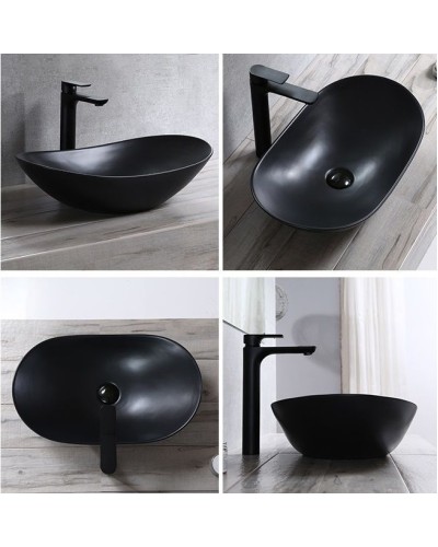 Раковина-чаша CeramaLux 61 7811AMB Черная матовая
