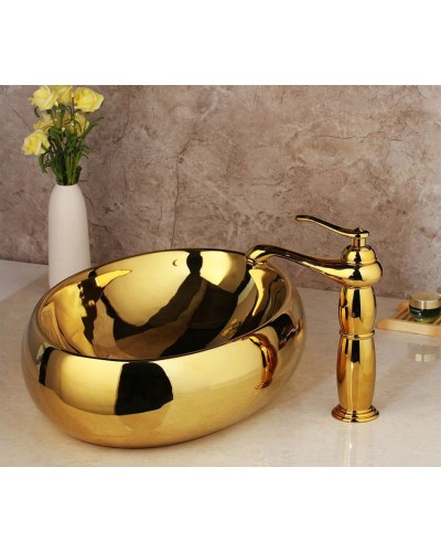 Раковина-чаша CeramaLux 48 433GG Золотая