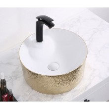 Раковина-чаша CeramaLux 43 D1306H025 Белая Золотая