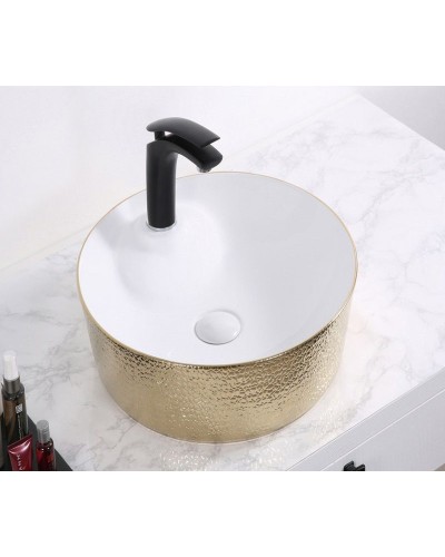 Раковина-чаша CeramaLux 43 D1306H025 Белая Золотая