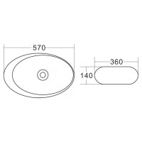 Раковина-чаша BelBagno 57 BB1396 Белая