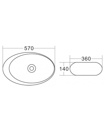 Раковина-чаша BelBagno 57 BB1396 Белая