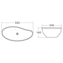 Раковина-чаша BelBagno 52 BB1362 Белая