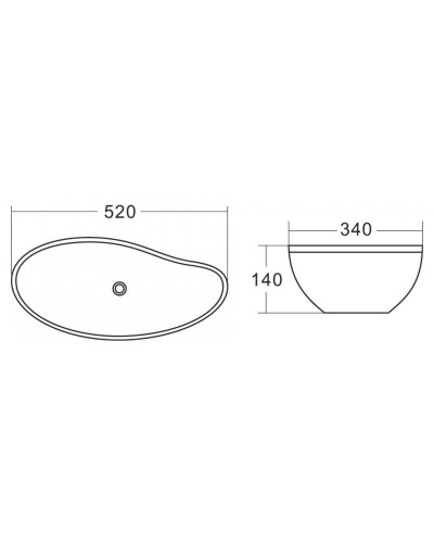 Раковина-чаша BelBagno 52 BB1362 Белая