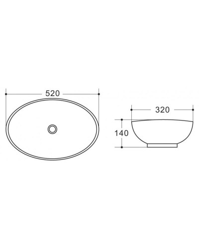 Раковина-чаша BelBagno 52 BB1147 Белая
