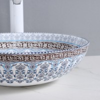 Раковина-чаша Bronze de Luxe Марракеш 40 1008 Белый глянец с декором