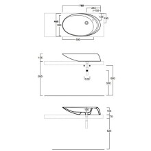 Раковина 76х46 см Simas Bohemien BO12bix1