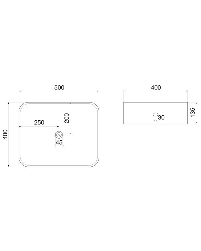 Раковина-чаша Owl 1975 Vind 50 OWLB191037 Белая глянцевая