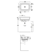 Раковина чаша 58х42 см Simas Evolution EVO10bix0