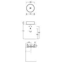 Раковина чаша 43х43 см Simas Flow FL10bi