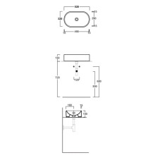 Раковина чаша 52х32  см Simas Flow FL13bi