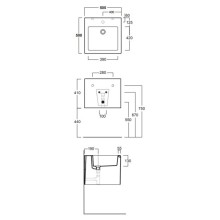 Раковина 50,5х50 см Simas Frozen FZ13bix1