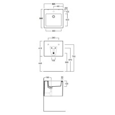 Раковина 50,5х50 см Simas Frozen FZ13bix1